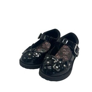 Sugar patent black formal toddler‎ shoes size 7